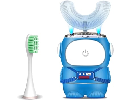 Cepillo de dientes eléctrico ultrasónico para niños - Cepillo de dientes en U 2 cabezales de cepillo 6 modos para cepillo de dientes automático par...