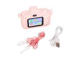 Câmera Infantil 2 Em 1 Tela Ips Hd Câmeras Frontal E Traseira Jogo Mp3 Gravação De Vídeo Para Crianças De 3 A 10 Anos Rosa
