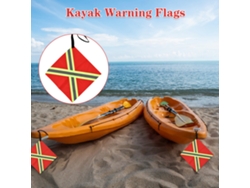 4 Banderas Reflectantes De Seguridad Para Kayak, Canoa Y Sup Con Correa De Nailon - Alta Visibilidad