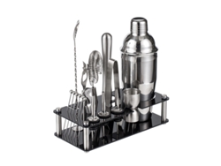 Coctelera de acero inoxidable con soporte acrílico, herramienta profesional para bartenders DIGITALLAB (750 ml)