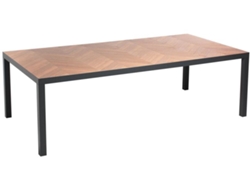 Mesa de jardín de cerámica con efecto madera Chevron (241 x 121 x 74 cm)