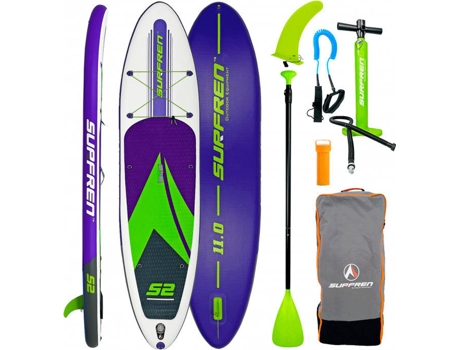 Tabla Paddle Surf Hinchable SURFREN S2 11'0 Morado y Verde
