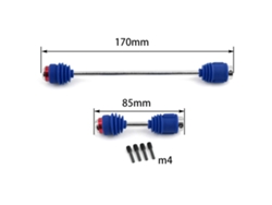 Eje De Transmisión Cvd De Acero Central Metal Con Fuelles Antipolvo Para Coche Teledirigido Traxxas Summit 1/10