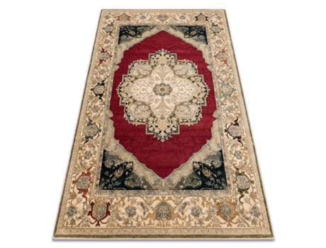 Alfombra de Lana DYWANY LUSZCZOW Polonia Palazzo Velvet Rosetón Rojo