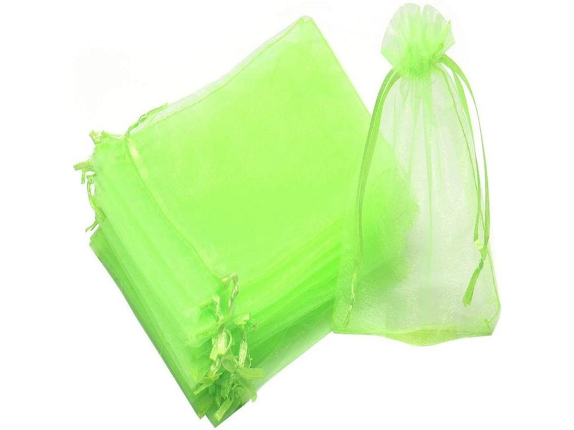 Bolsas protectoras Rebe-100 para frutas y verduras con malla antipájaros y antiplagas, reutilizables, Jqu Verde Fruta, 10x15cm