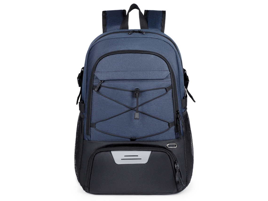 Mochila de baloncesto con compartimento para balón y zapatillas, ideal para fútbol, voleibol y viajes - Azul Hexinyigjly