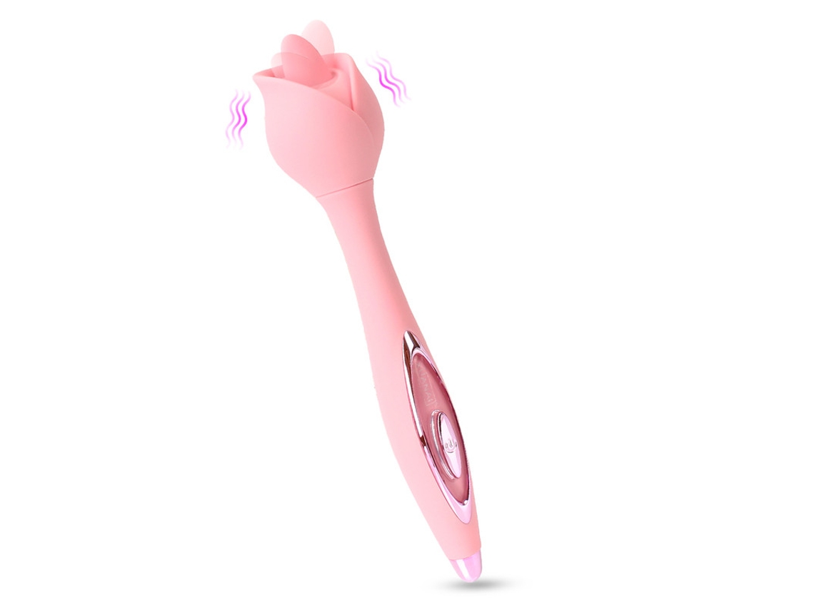 Vibrador De Masaje Para Lamer La Lengua De Silicona De 12 Frecuencias Para Mujeres (rosa) Yizhood