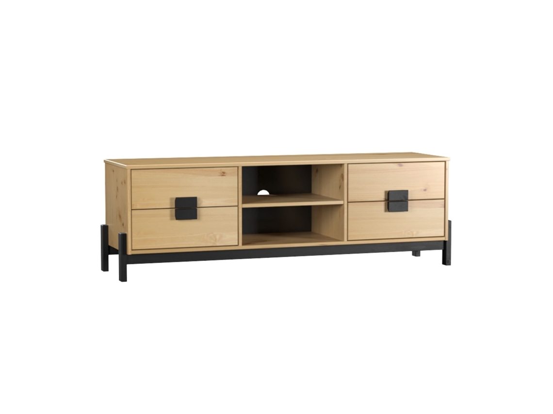 Mesa Television 4 Cajones Con Estanteria Pino 48x149x40 cm VENPRODIN