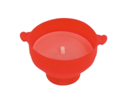 Vaso de palomitas de maíz plegable apto para microondas con tapa transparente.