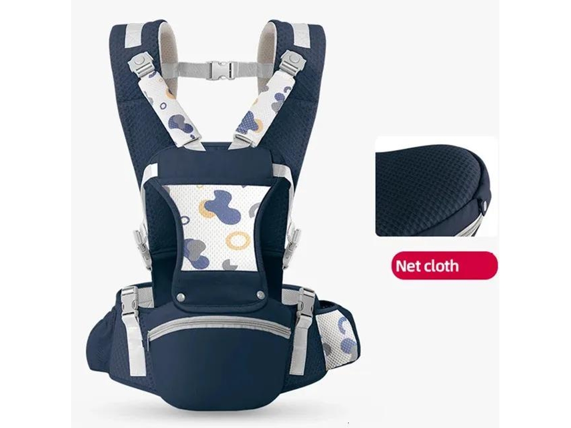 Portabebés - Envoltura Ergonómica Para Asiento Delantero, Comodidad Para Padres Y Bebés (azul Oscuro) Chrui