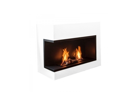 Chimenea de bioetanol de esquina. Apertura Izquierda NILLA 1080 Quemador Onda 65cm / Capacidad 4,4L OUTINFIRE