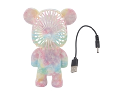 Ventilador USB portátil con un bonito diseño de oso para la oficina, el dormitorio y el estudio.