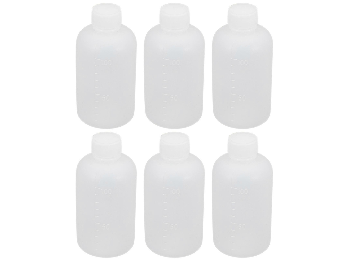 recipientes de plástico vacíos para reactivos, botellas de reactivos, líquidos de vidrio transparente Chaberlu