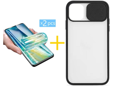 Carcasa + 2 Protectores de Pantalla para iPhone 11 Pro Max ACCETEL Negro