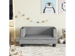 Sofá Para Niños | Sofá Infantil De Terciopelo Gris Claro 60x40x30 Cm Wsd504036
