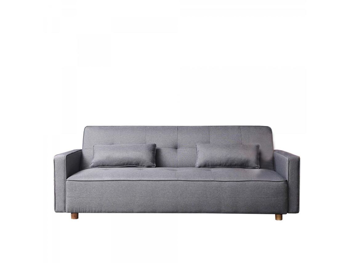 Sofá Cama CONCEPT U Copenhague (Gris - Madera - 213 x 89 x 79 cm)