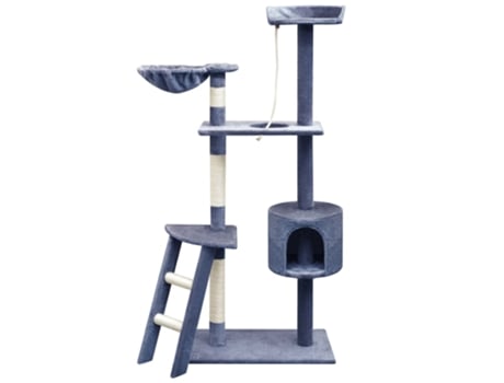 vidaXL Rascador para gatos poste rascador de sisal 150 cm azul oscuro