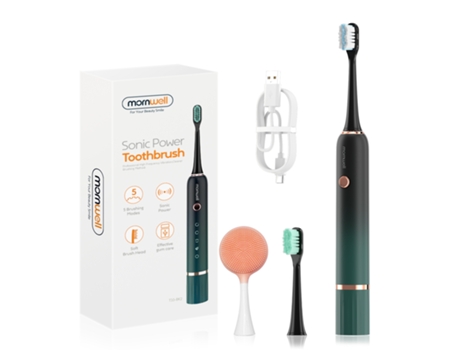 Cepillo de Dientes Eléctrico TRUMSEN T33 Negro (40000 Rpm - 5 Modos - Recargable)