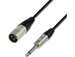 Cable de Audio ADAM HALL (XLR - Jack 6.3mm - 3 m - Negro)