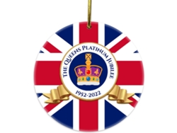 Colgante decorativo conmemorativo de los 70 años de la Corona de la Reina Británica