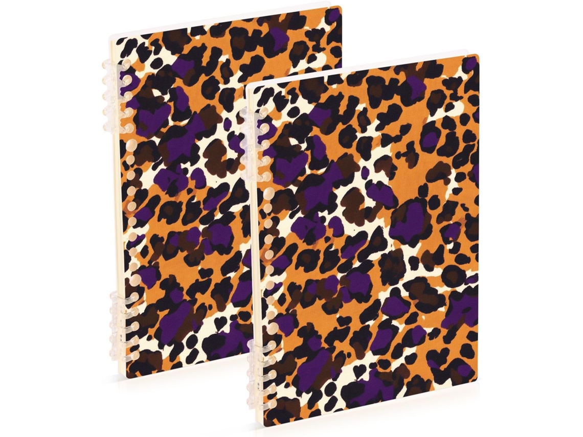 Besportble Juego De Leopardo En Tonos Marrón Y Morado Polipropileno Trabajo 21,1 X 14,5 Cm