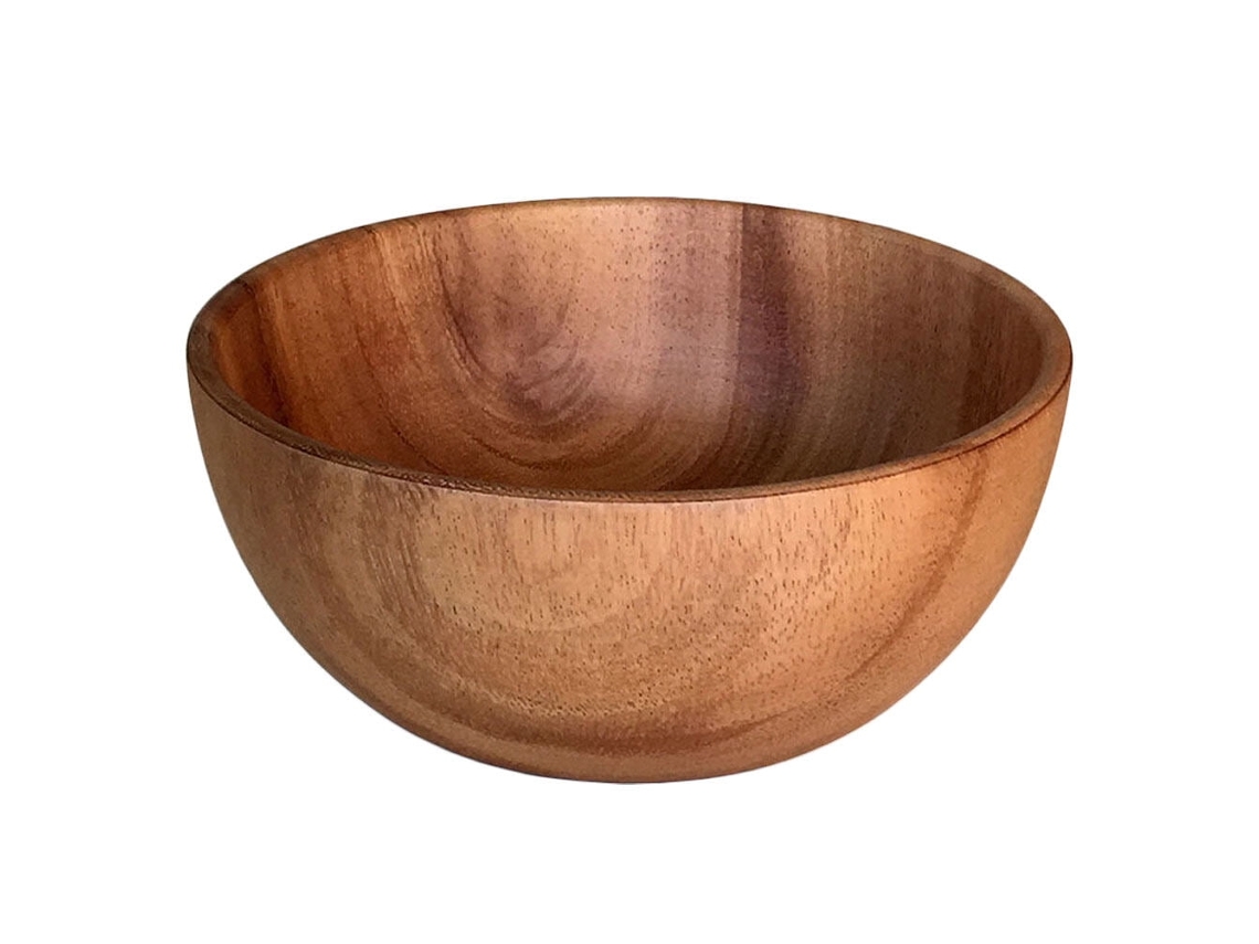 Cuencos De Madera Para Servir Ensalada Y Sopa.