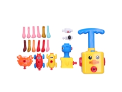 Lanzador De Globos De Juguete, Coche De Aire, Torre De Inercia, Experimento Científico Para Niños, Amarillo
