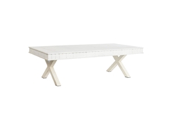 Mesa de centro de madera de mango con estructura de metal blanco, 140x70x42cm ALEXANDRA HOUSE LIVING