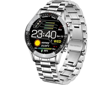 Reloj Inteligente para Hombre, IP68 Resistente al Agua Deporte/Sueño/podómetro/Control de música, 7 Modos Deportivos iOS/Android,Plata VEANXIN