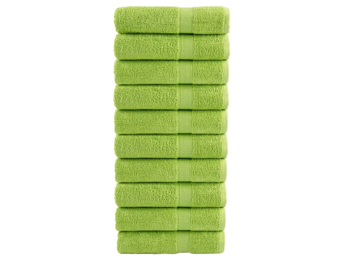 Toallas De Ducha Solund 10 Uds Verde Manzana 70x140 Cm 600 Gsm Wsd272896
