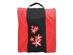 Mochila de nailon de 3 capas para patines, bolso de hombro individual, sudadera deportiva de ocio (roja)