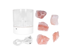 2026-lámpara De Mesa Nocturna Usb Con Purificación De Aire Lámpara De Sal Cristal Decoración Para Dormitorio