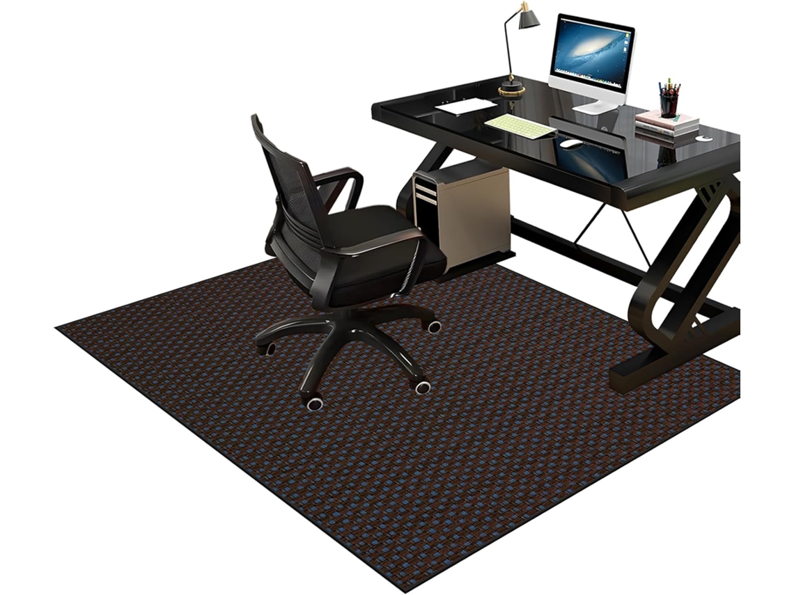 Tapete Cadeira Protetor Piso Antiderrapante 70 X 100 Cm Madeira Giratória, Escritório, Gamer,