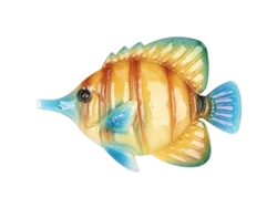 Decoración De Pared De Hierro Con Forma De Pez Tropical De 26 Cm Para Sala De Estar (clavo Incluido).