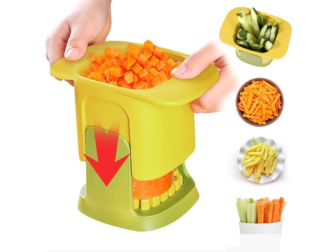 Rebe Cortador, rebanador y picador de verduras 2 en 1, un utensilio de cocina para picar verduras y frutas.
