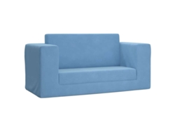 Maison Exclusive - Sofá Cama De Niños 2 Plazas Felpa Suave Azul