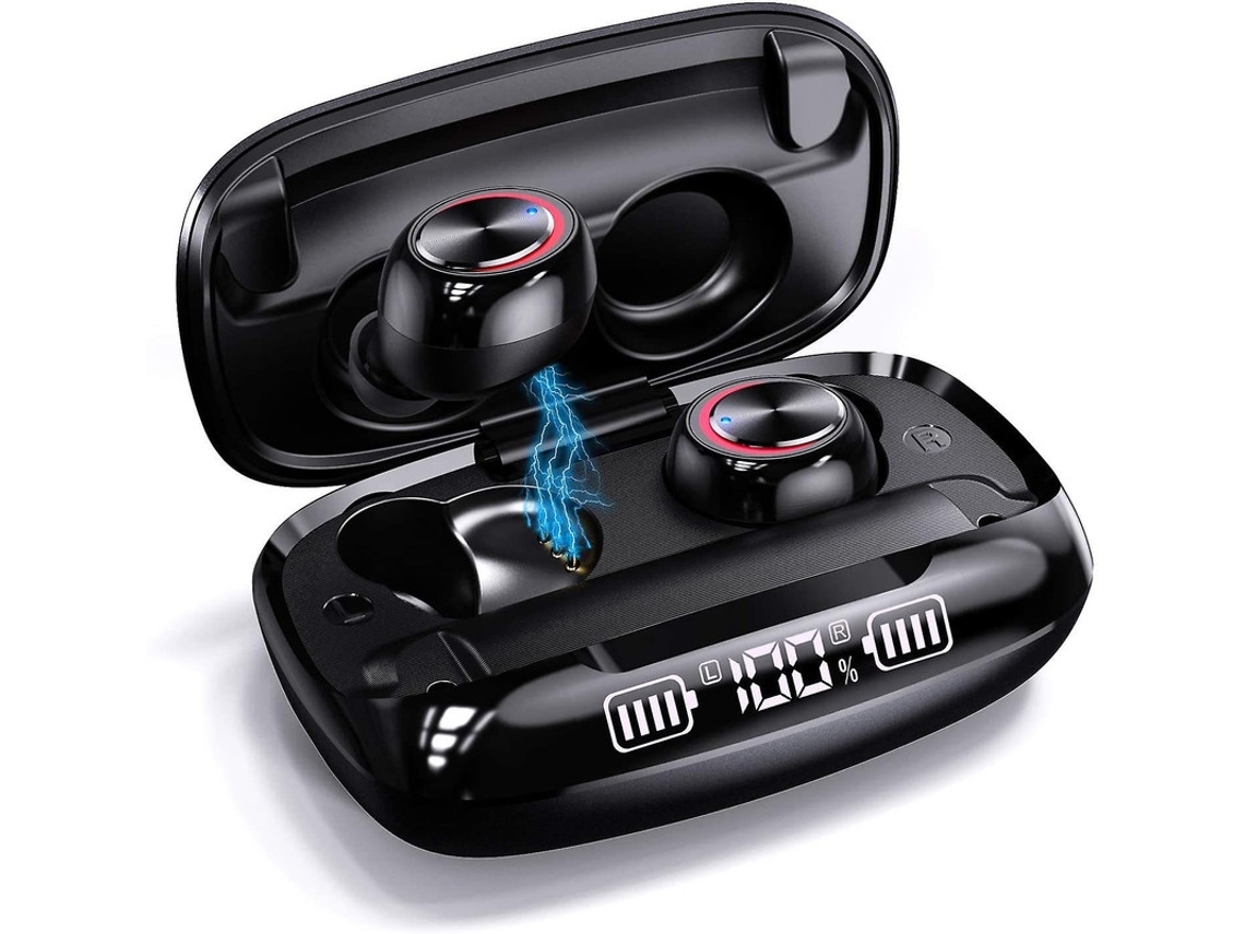 Auriculares Sem Gusgu Hifi Stereo Sound Tech In YEMAESRE True Wireless Bluetooth Impermeable Negro