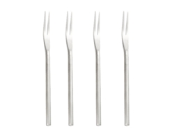Juego de 4 tenedores de ensalada de acero inoxidable para aperitivos RNEMITERY