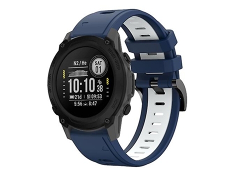 Correa Smartwatch Para Garmin Descent G1 22Mm Azul - Blanco VENISYMLIS