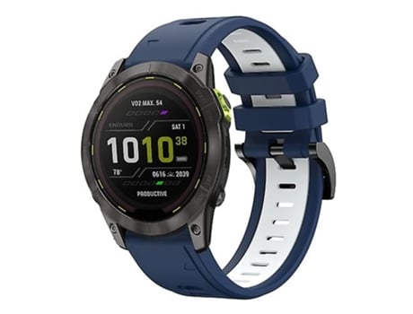 Correa De Reloj Inteligente Para Garmin Enduro 2 26 Mm Banda De Reloj De Silicona Deportiva Azul Medianoche De - Blanco VENISYMLIS