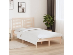 Estructura de cama madera maciza 120x190 cm