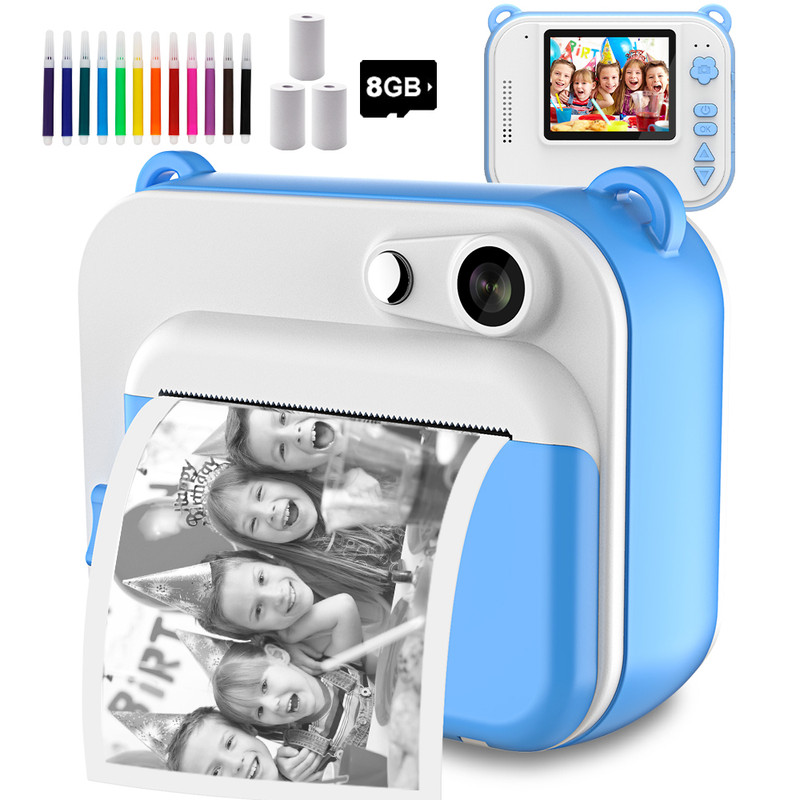 Cámara Digital De Impresión Instantánea Para Niños , Sin Tinta Azul Smartek  con Ofertas en Carrefour