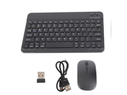 Conjunto Teclado E Mouse Sem Fio Bluetooth Portátil Anti-deslizante Resistente À Água Para Pc Laptop Preto