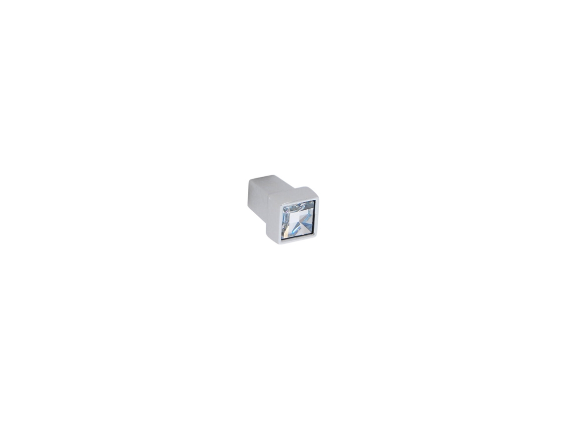 Pomo Para Muebles De Zamac Y Cristal Diámetro 13mm X 21 Cromo Pulido Lote De 6