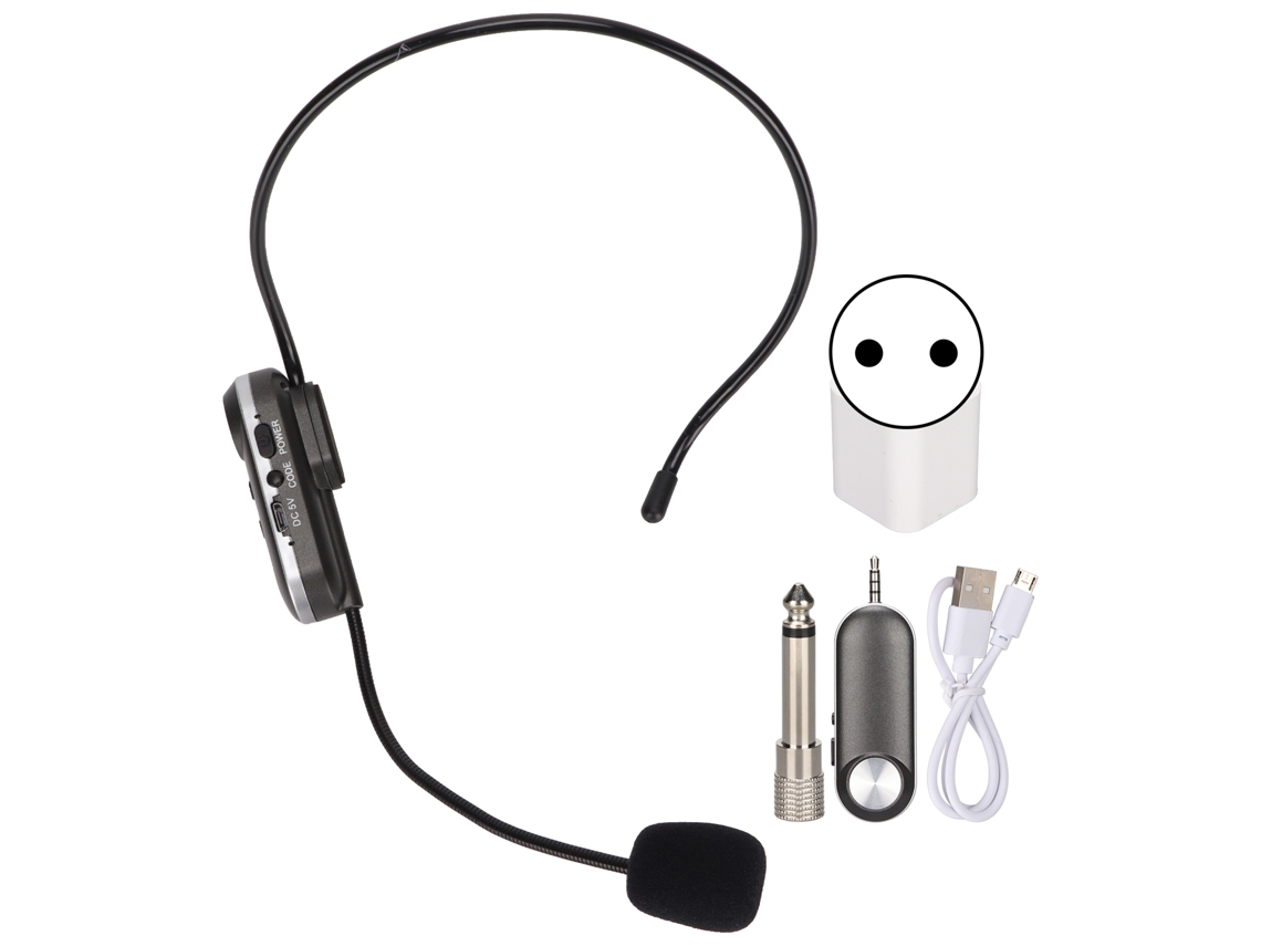 Micrófono Inalámbrico De Auricular (conector Jack De 3.5mm Inalámbrico Uhf)