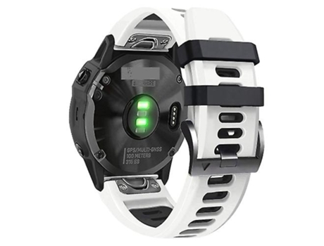 Correa De Reloj Inteligente Para Garmin Fenix 5X Plus, Correa De Reloj Deportivo De Silicona De 26Mm, Dos Colores, Blanco-Negro VENISYMLIS