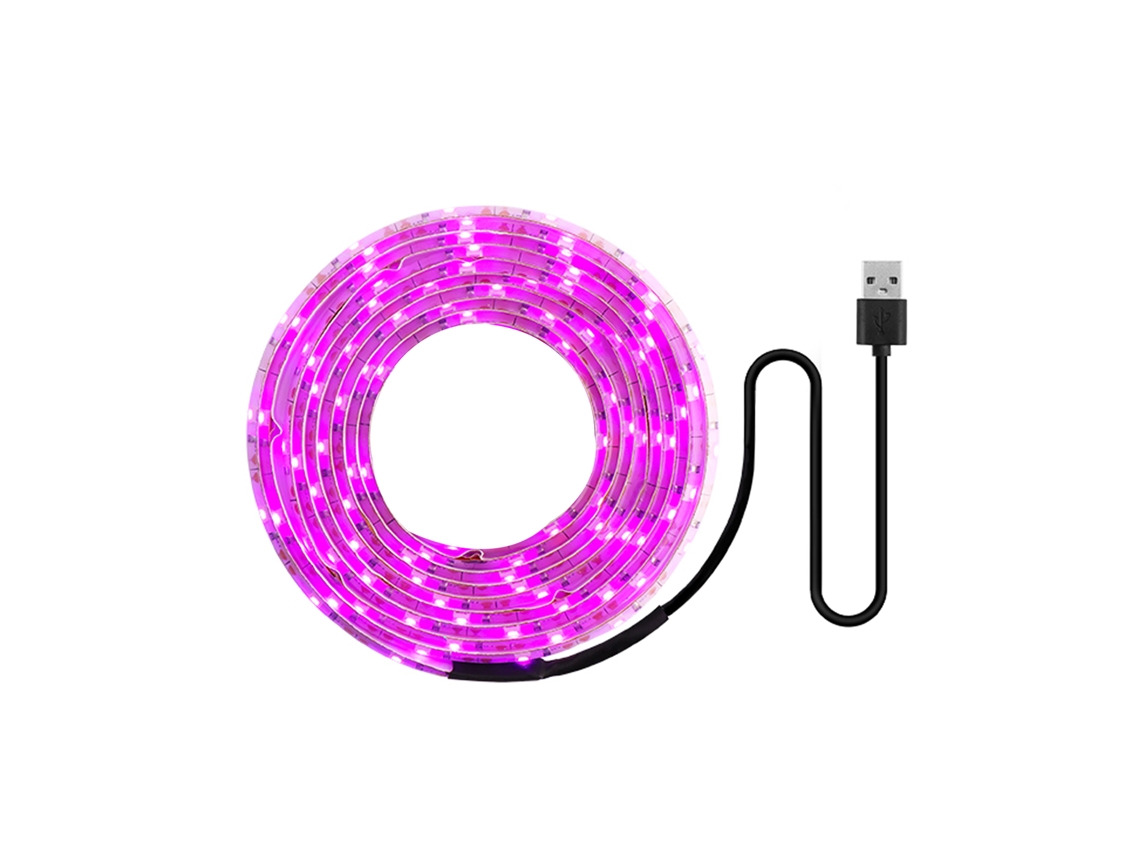 Tira De Luz Led De Espectro Completo Usb 5v 2835 Smd Para Plantas De Interior, Invernaderos E Hidroponía.