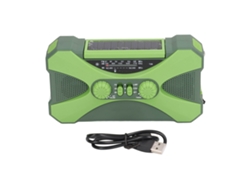 Radio manual (radio solar, linterna LED)