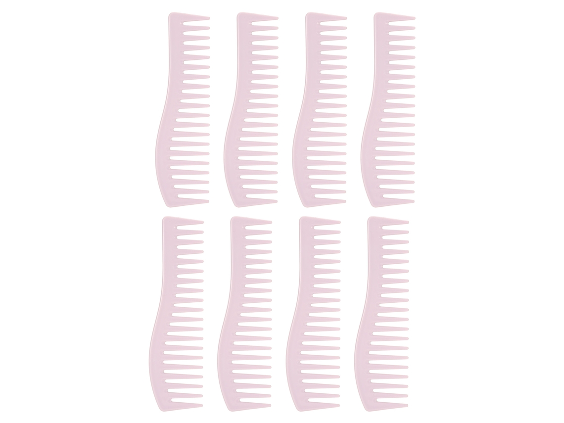 8pcs Pente De Dentes Largos Abs Para Desembaraçar Cabelo Portátil Sem Cabo Pente De Shampoo Estilo Para Casa Viagem