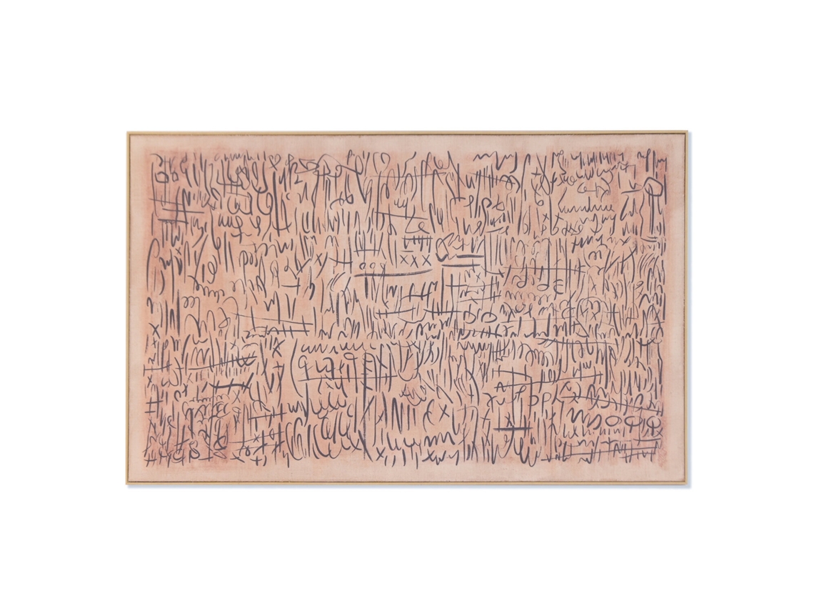 Cuadro Lino Ps Enmarcado Natural 160x4x100cm